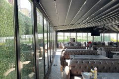 su geçirmez kumaşlı otomatik pergola tente